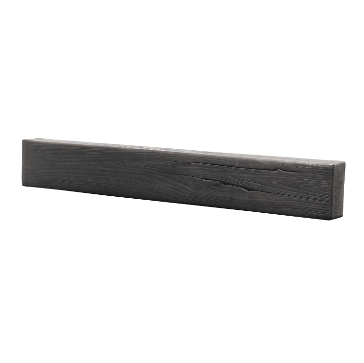 GEOCAST Oak-effect Fireplace Beam, 7-inch Profile in grey oak effect — supplier finish photograph