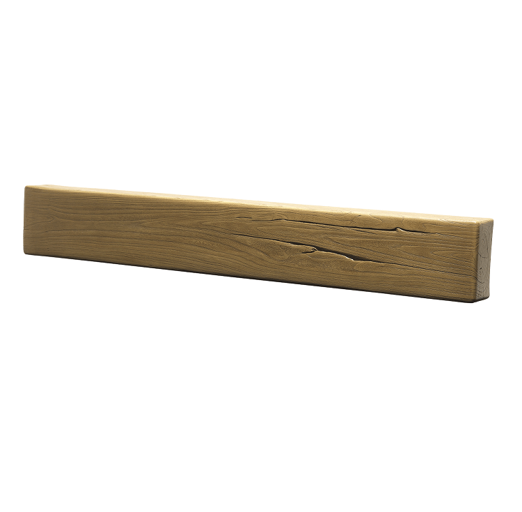 GEOCAST Oak-effect Fireplace Beam, 7-inch Profile in light oak effect — supplier finish photograph