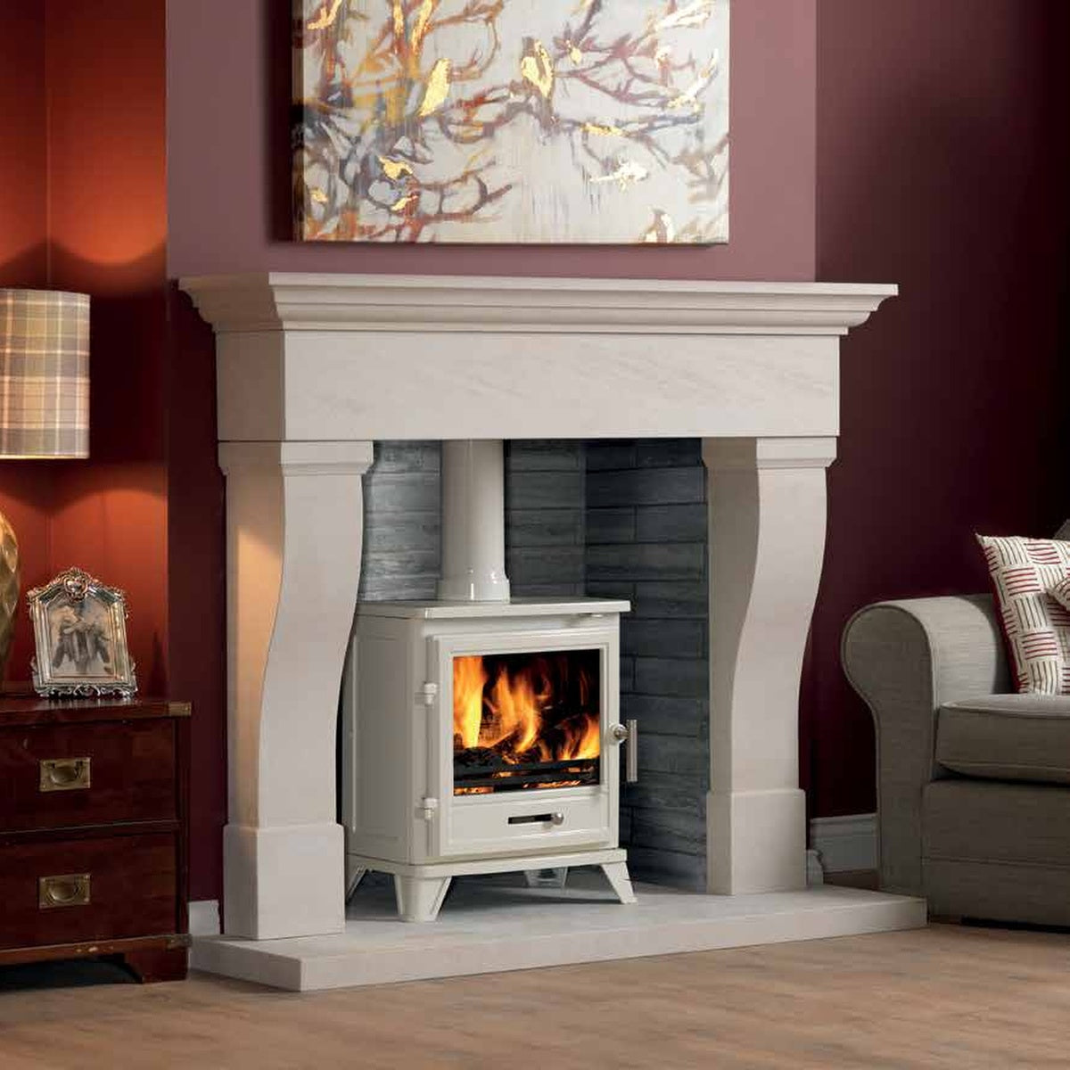 Tavira 57″ Iberian Limestone c/w Hearths and Slips — product photo
