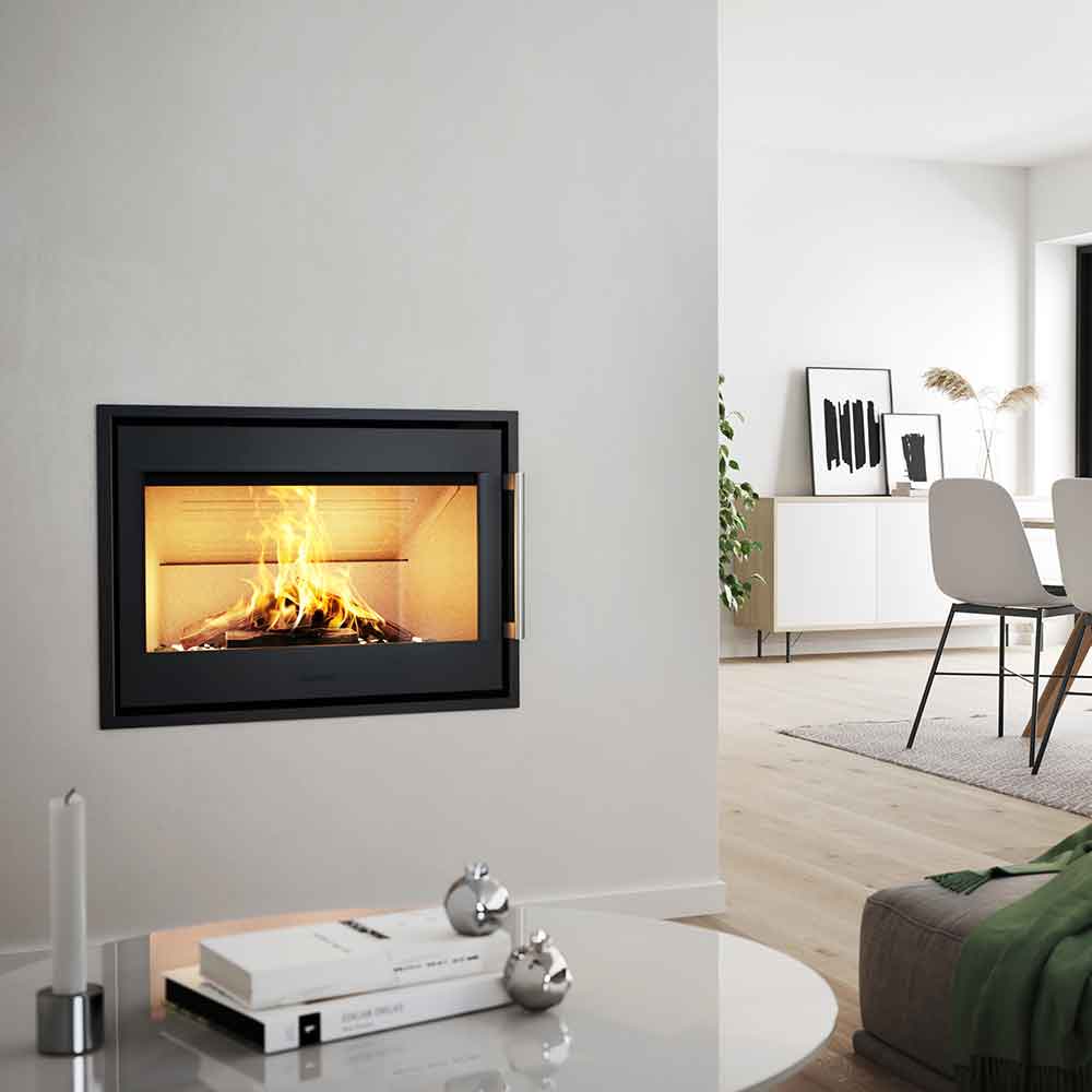 HWAM I 40/55c wood-burning stove in a room setting