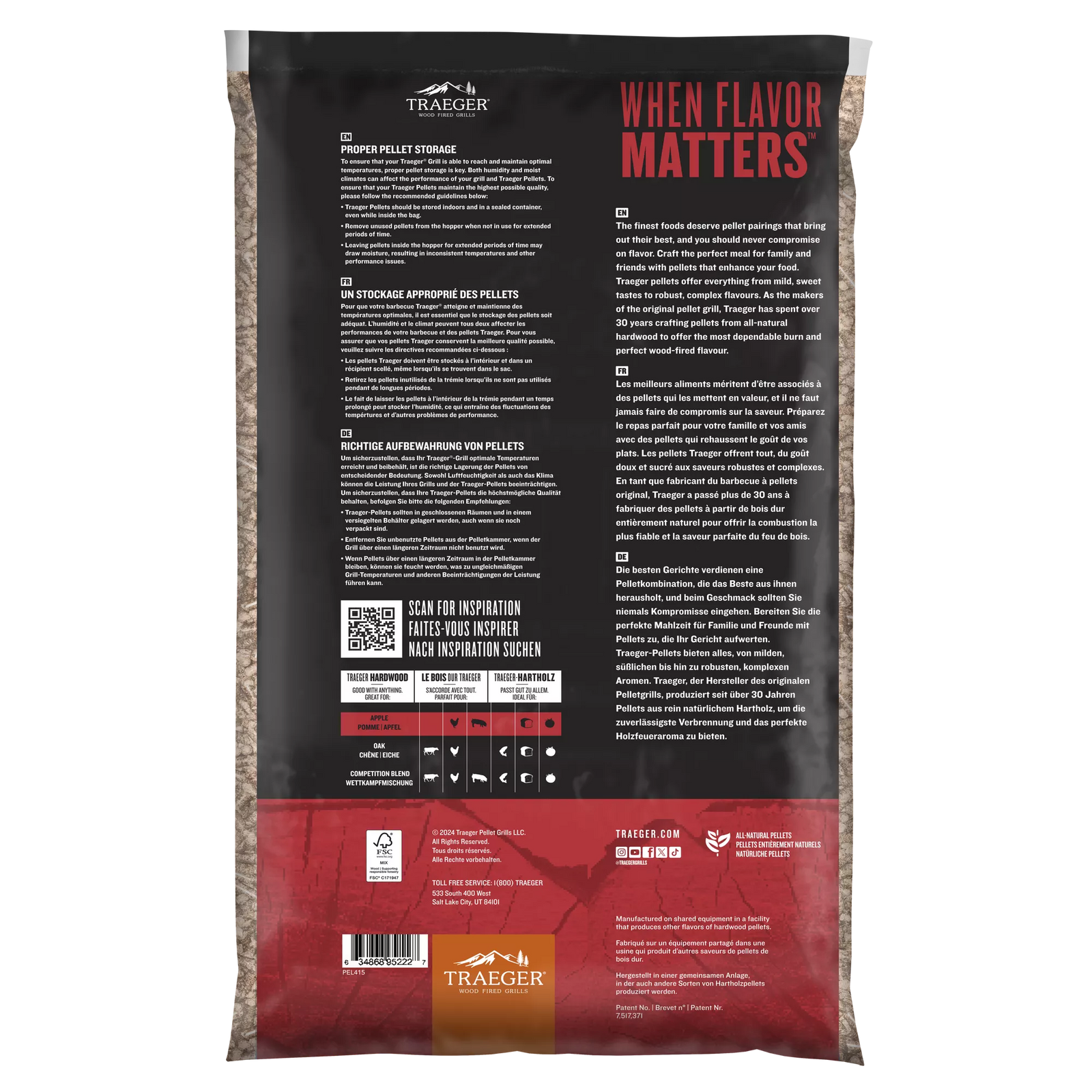 Traeger Apple Hardwood Pellets FSC - The Stove Yard