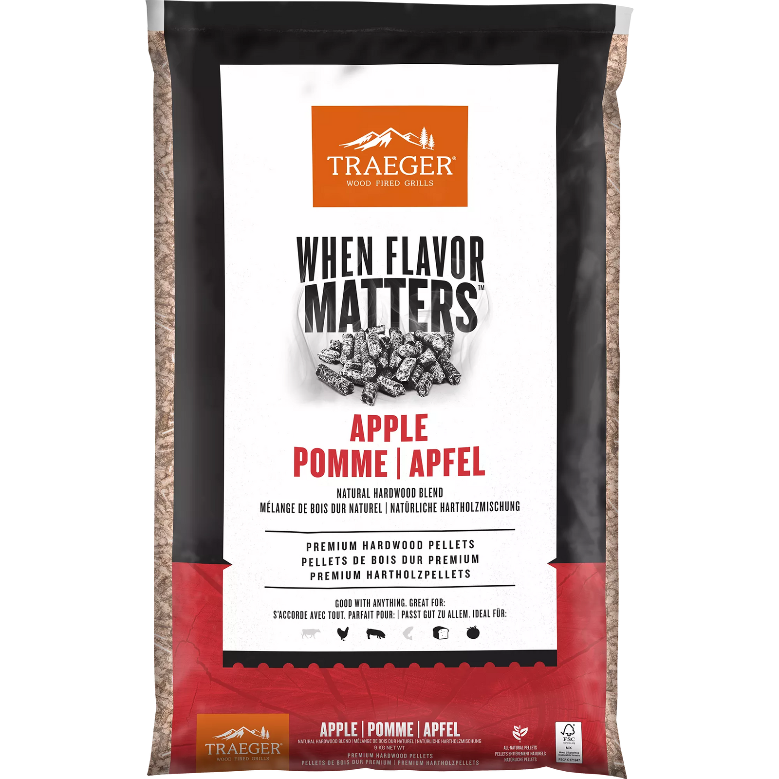 Traeger Apple Hardwood Pellets FSC - The Stove Yard