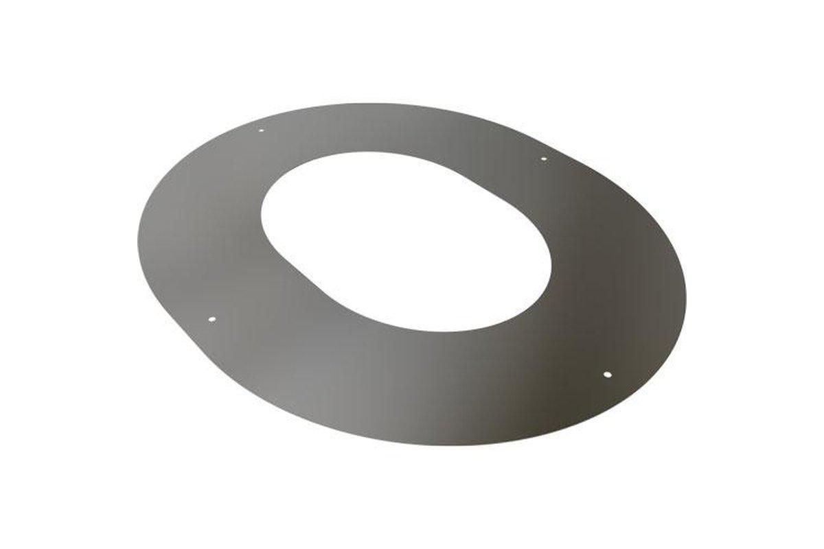 1 Piece Round Finishing Plate 90° (150mm)-Mi-Flues Ltd-The Stove Yard