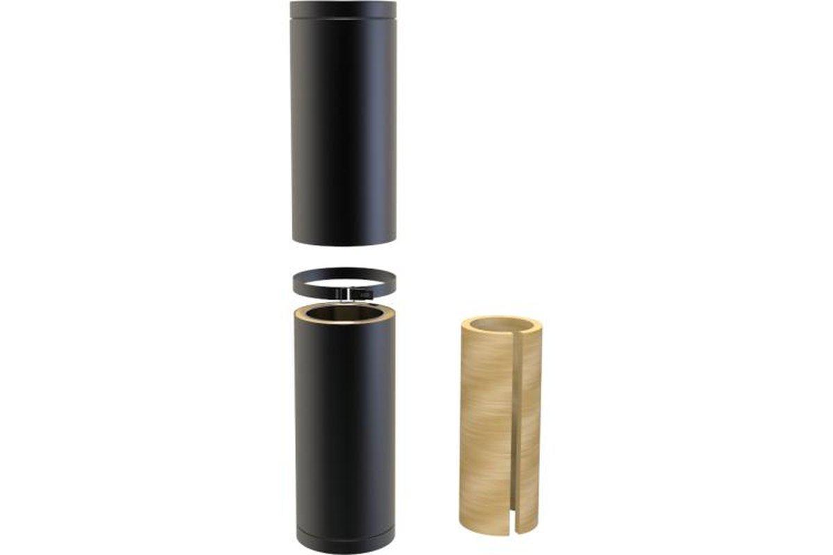 Adjustable Pipe 500-880mm (150mm) BLACK-Mi-Flues Ltd-The Stove Yard