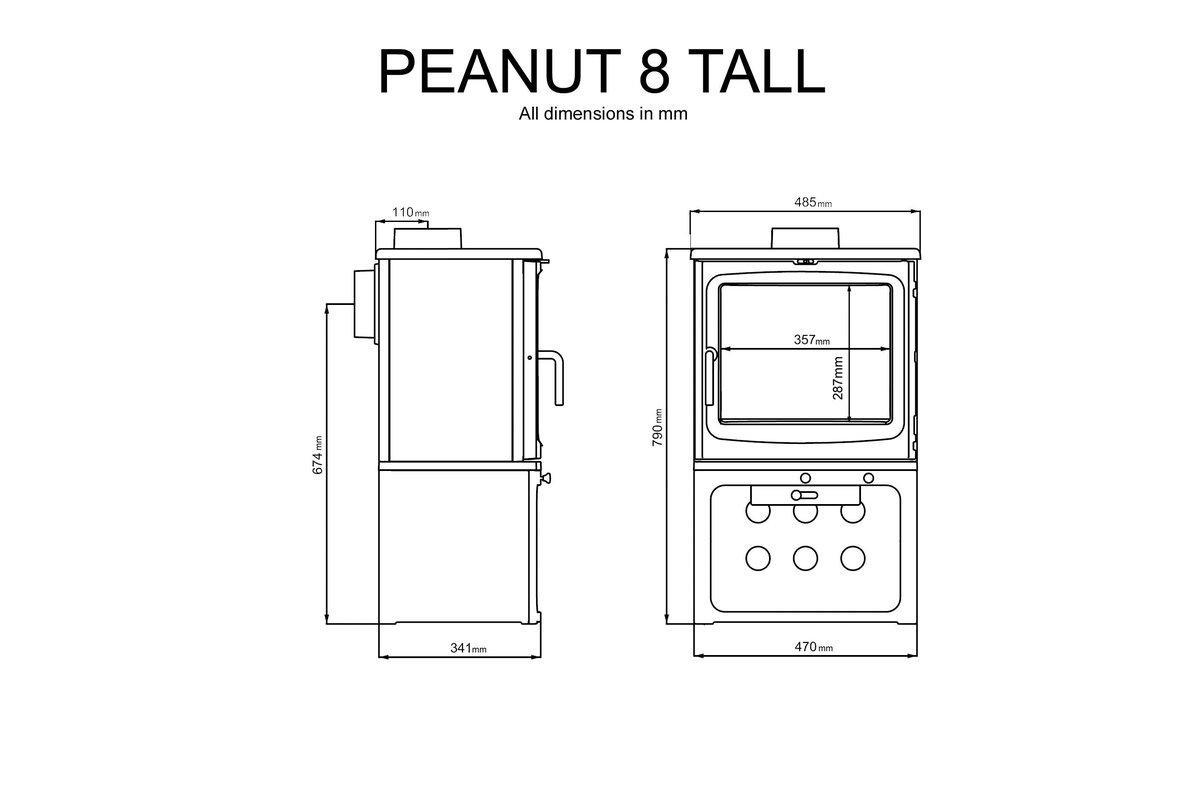 Peanut 8 Tall-Saltfire Ekol-The Stove Yard