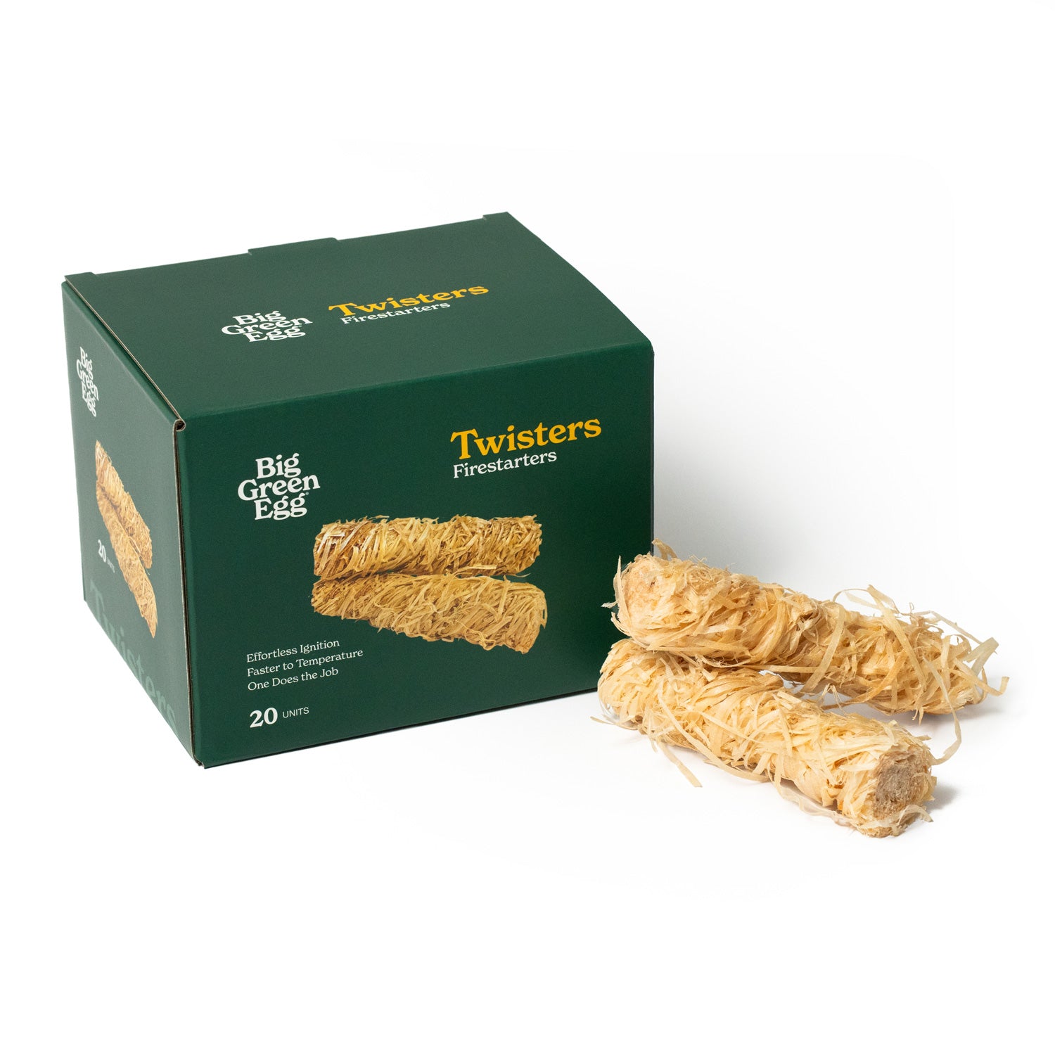 Big Green Egg Twister Firestarters – Box of 20