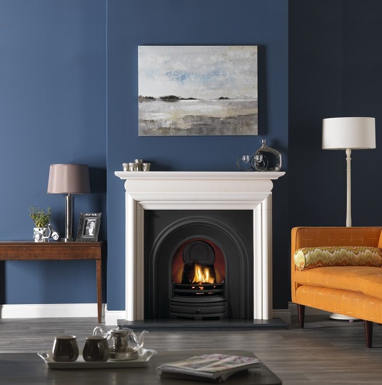Asquith 55″ Agean Limestone — fireplace product photograph