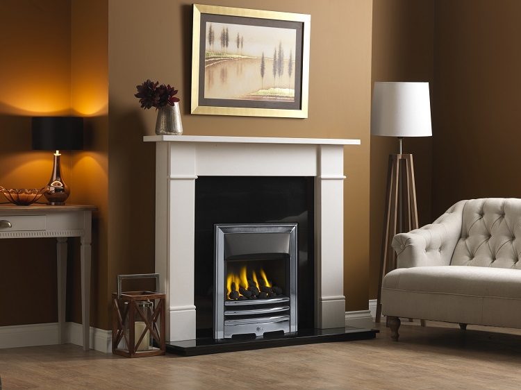 Brompton 51″ Agean Limestone — fireplace product photograph