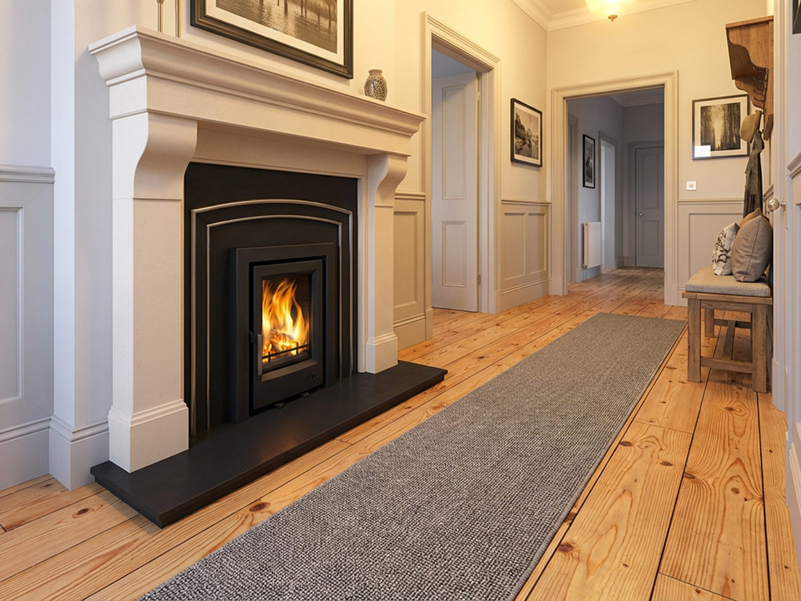 Mourne Gullion 54-inch Ivory Fireplace Surround — product photo