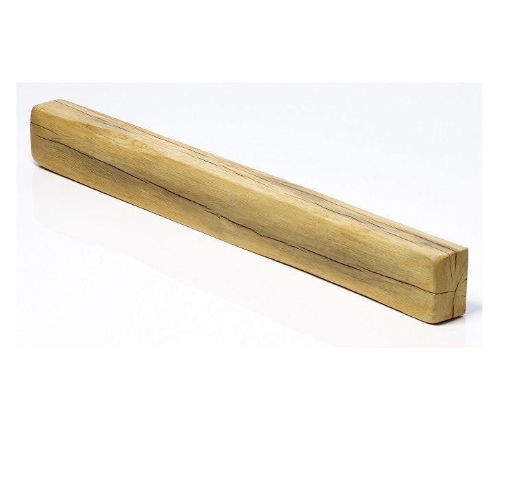 GEOCAST Oak-effect Fireplace Beam with Lights in light oak effect — supplier finish photograph