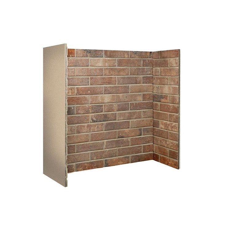 Ceramic Fireplace Chamber, Brickbond or Herringbone in Red — Brickbond — supplier product photograph