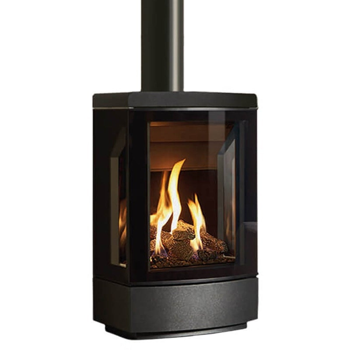 Gazco Loft gas stove without a separate plinth or log-store base