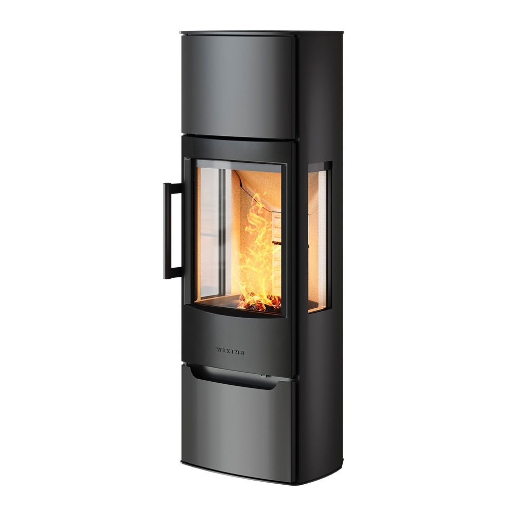 WIKING Miro 5+ — with side glass, heat storage stones &amp; lower door