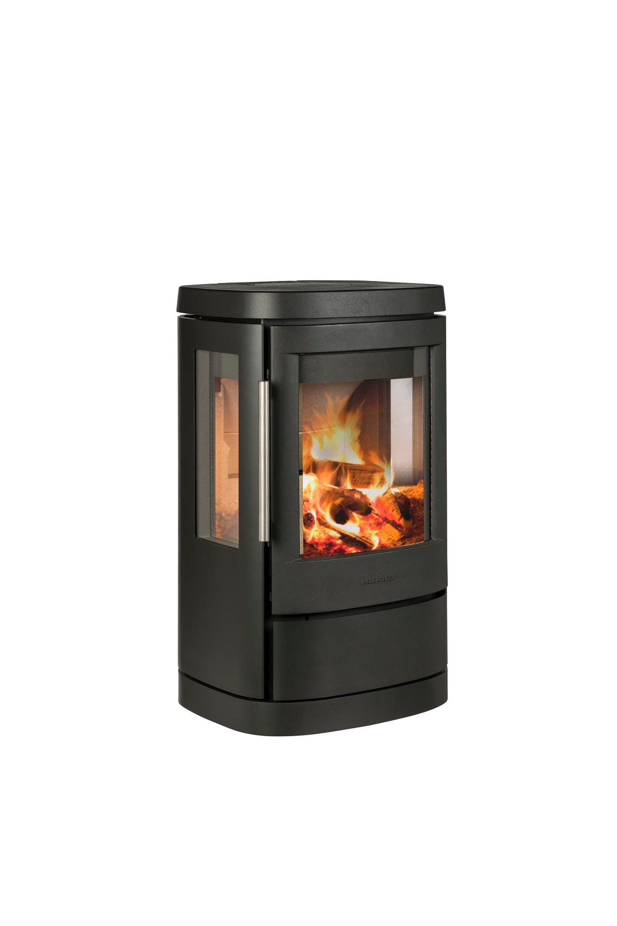 HWAM 4510 wall-mounted wood-burning stove in black