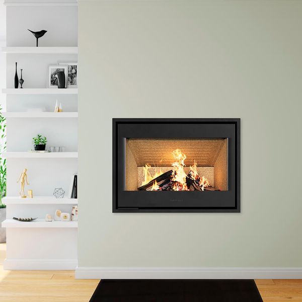 HWAM I 40/55c wood-burning stove in a room setting