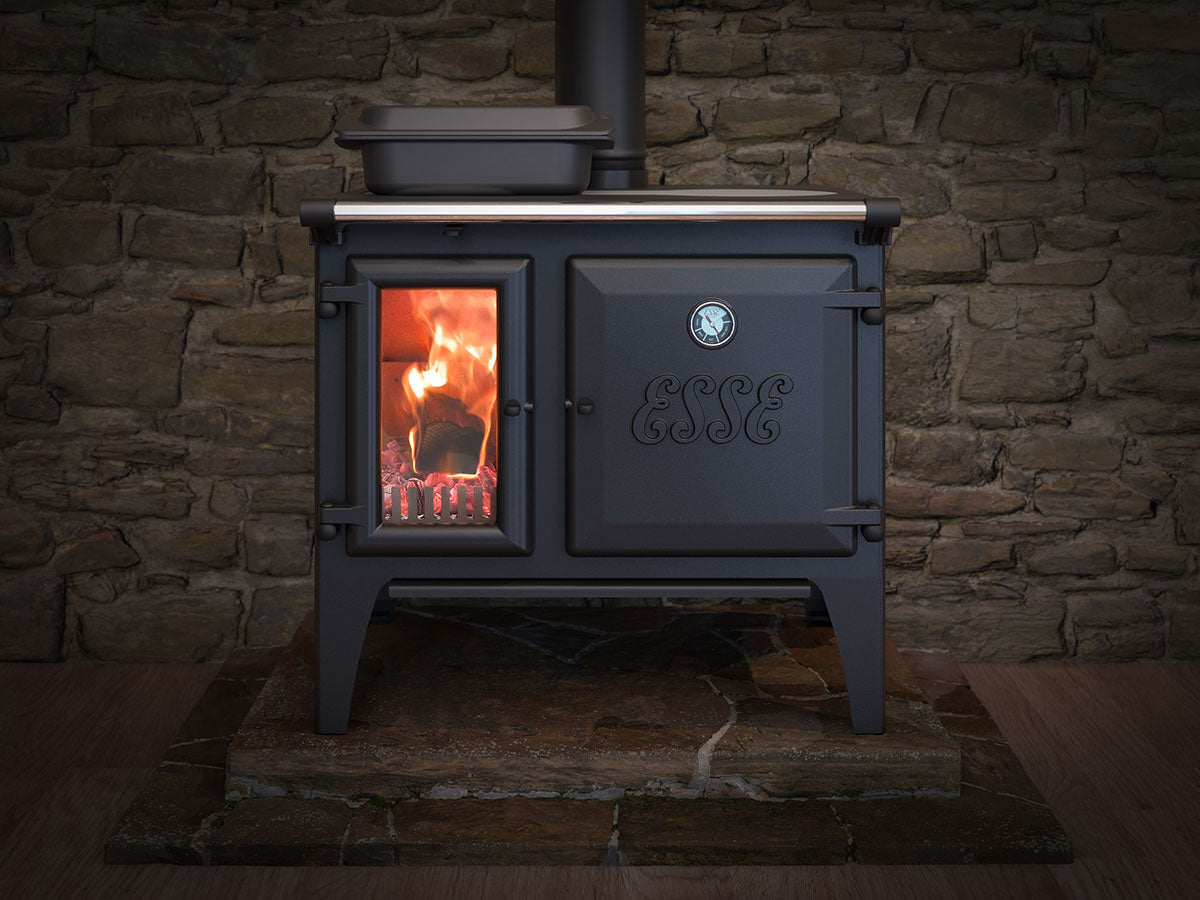 ESSE Lightheart S cook stove brick wall