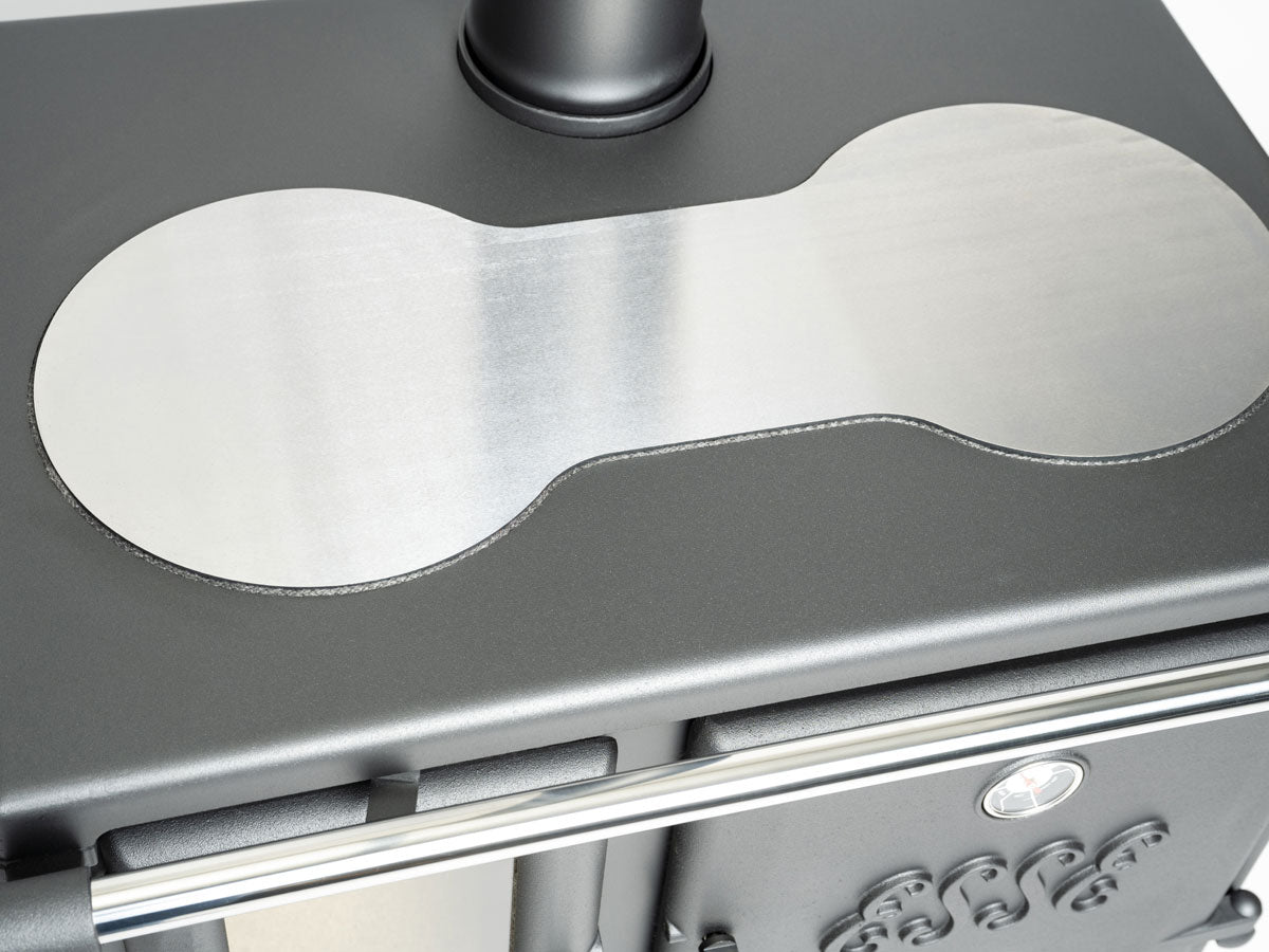 ESSE Lightheart S graduated wood-fired hotplate detail