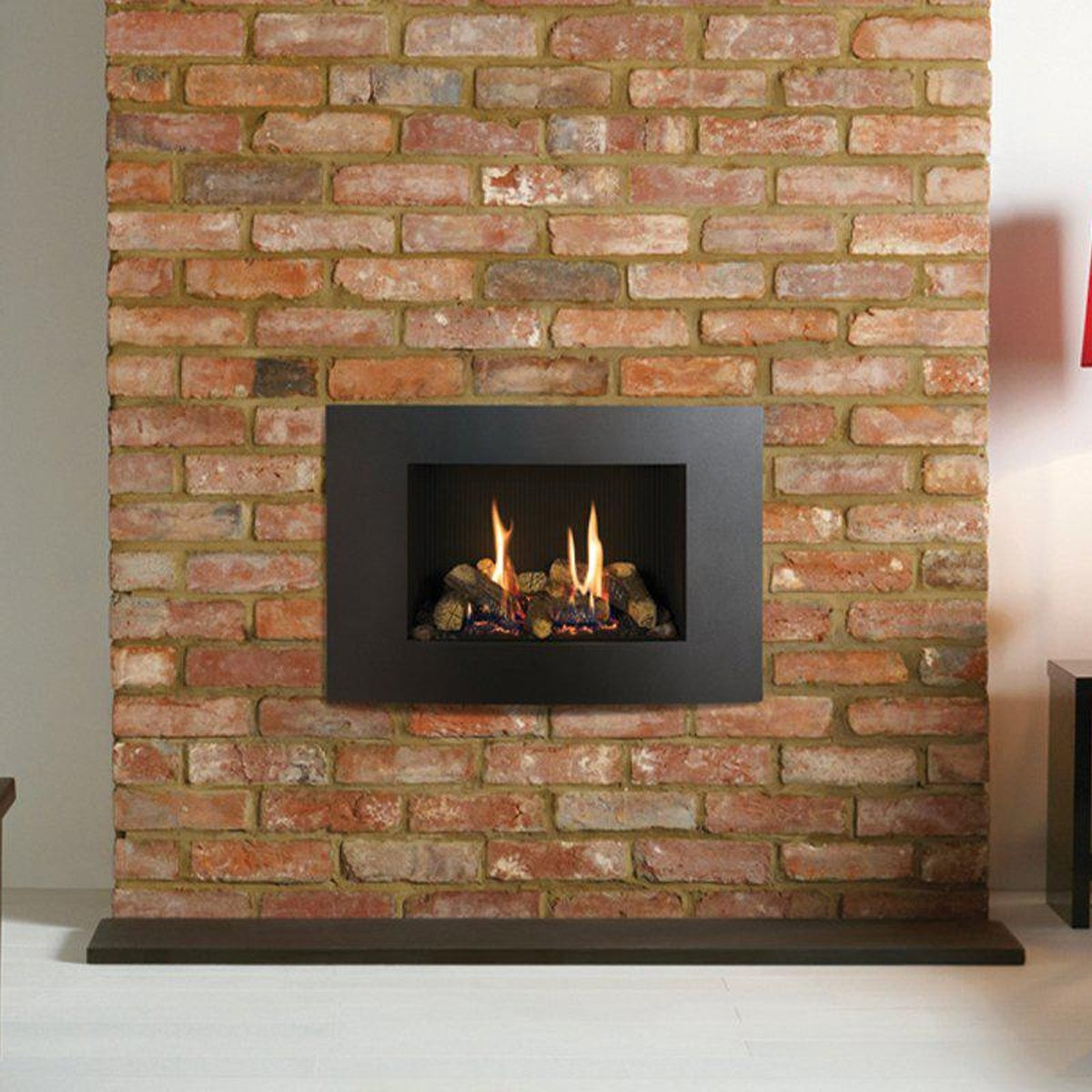 Gazco Riva2 500 Verve XS gas fire in Graphite with black reeded lining