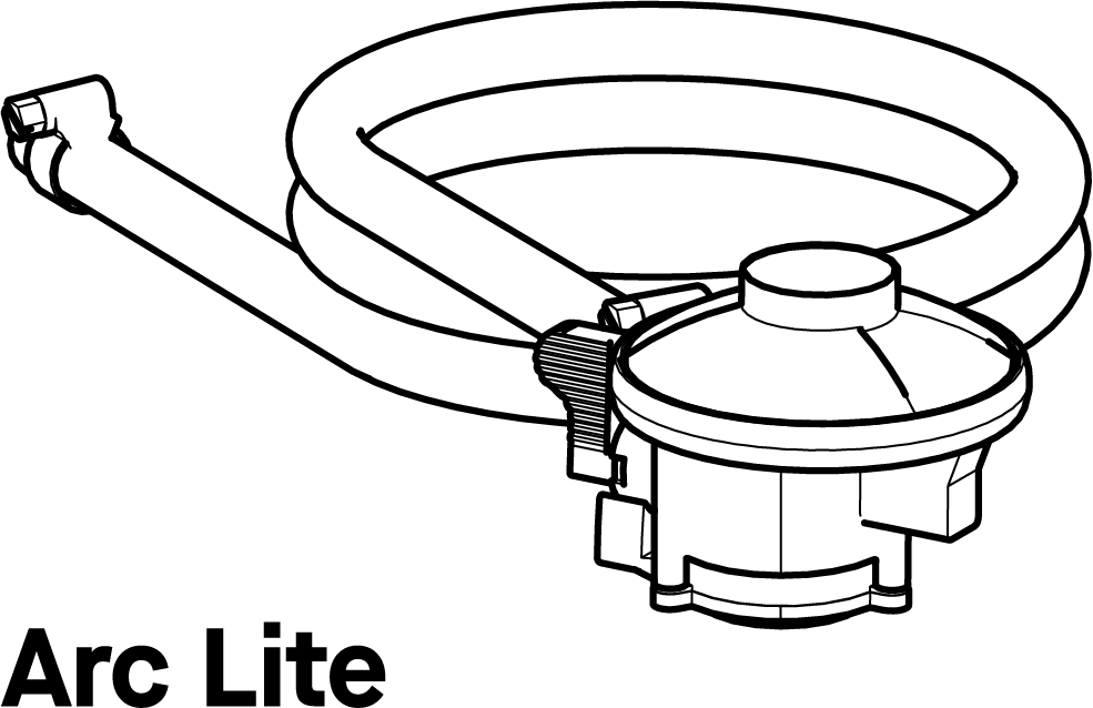 Illustration of Gozney Arc Lite Gas Regulator and Hose - UK