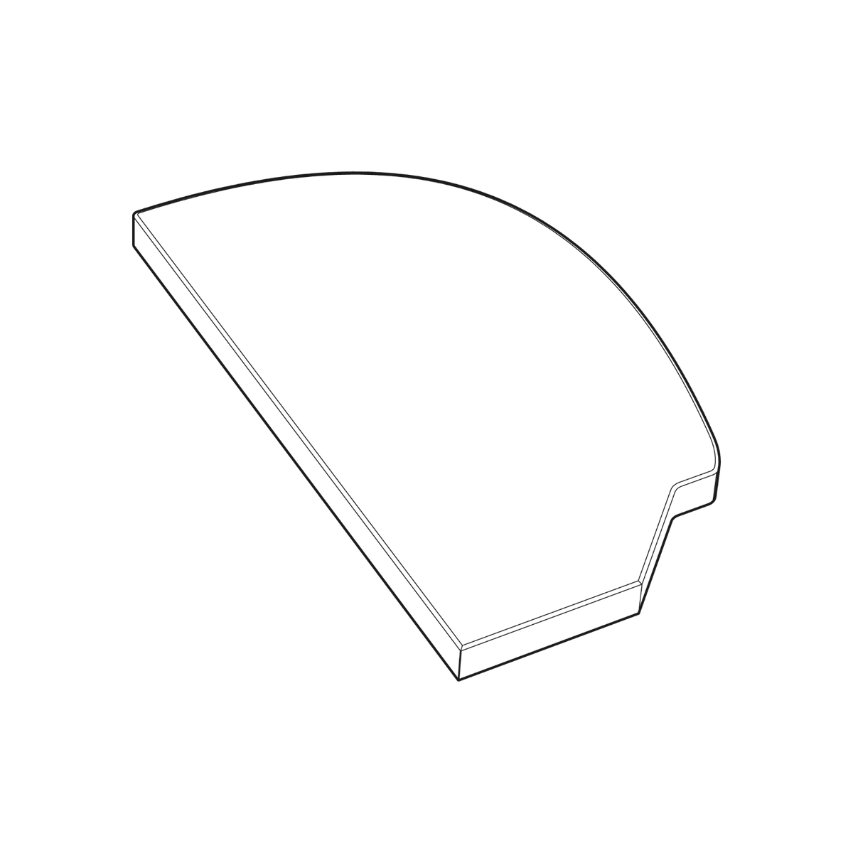 Illustration of Gozney Dome S1 Replacement Stone Kit - Right Stone