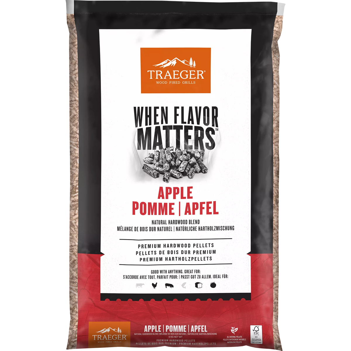 Traeger Apple Hardwood Pellets FSC - The Stove Yard