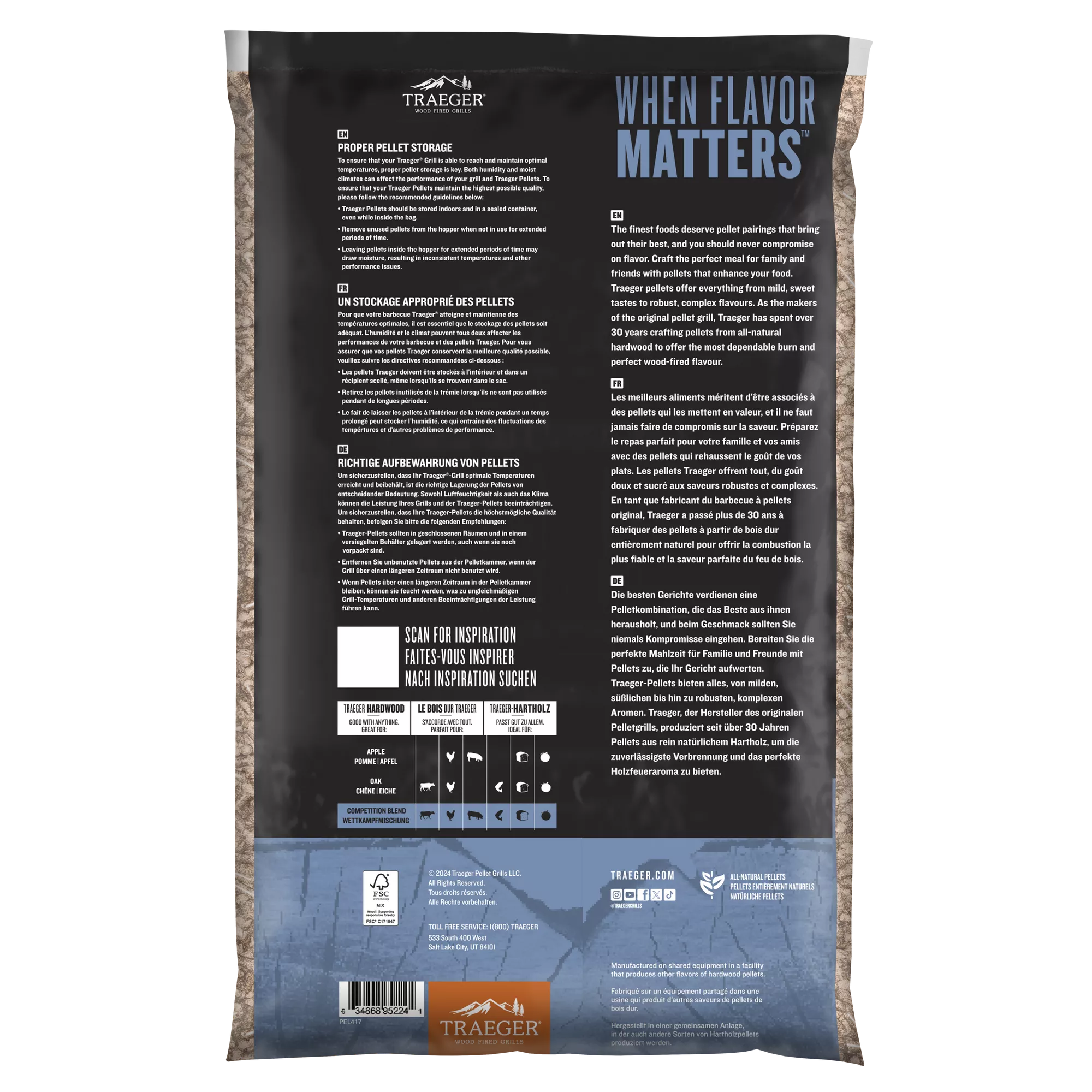 Traeger Competition Blend Pellets FSC