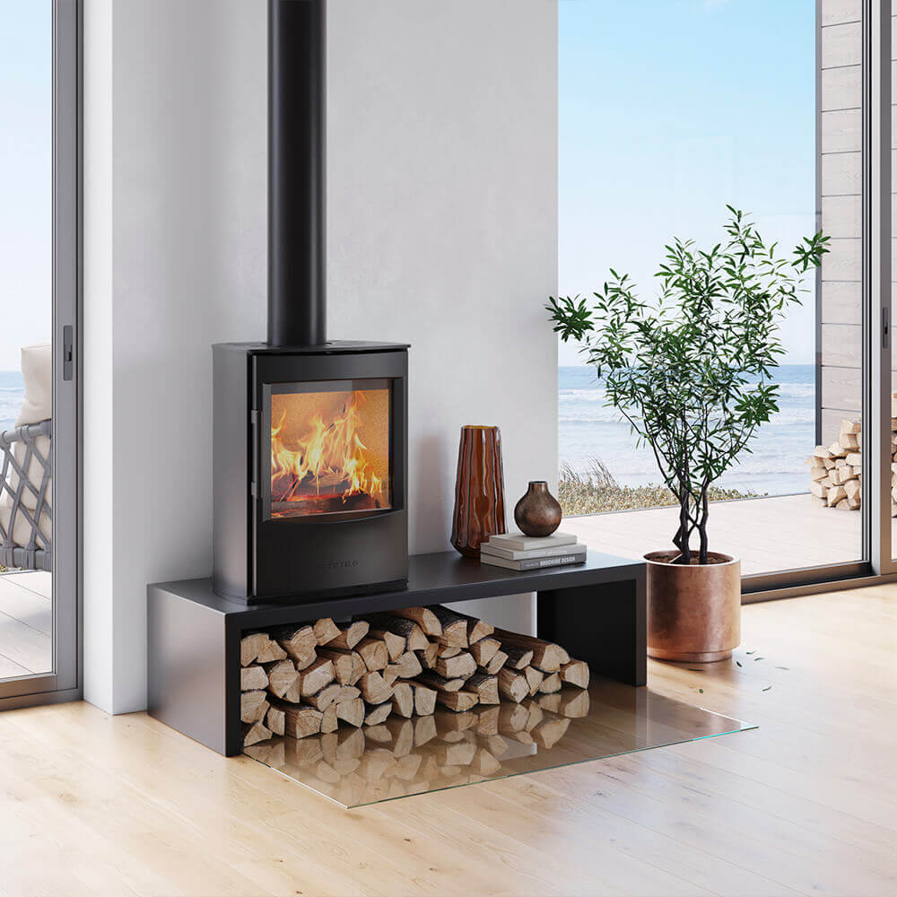 WIKING Mini 2 wood-burning stove in a room setting