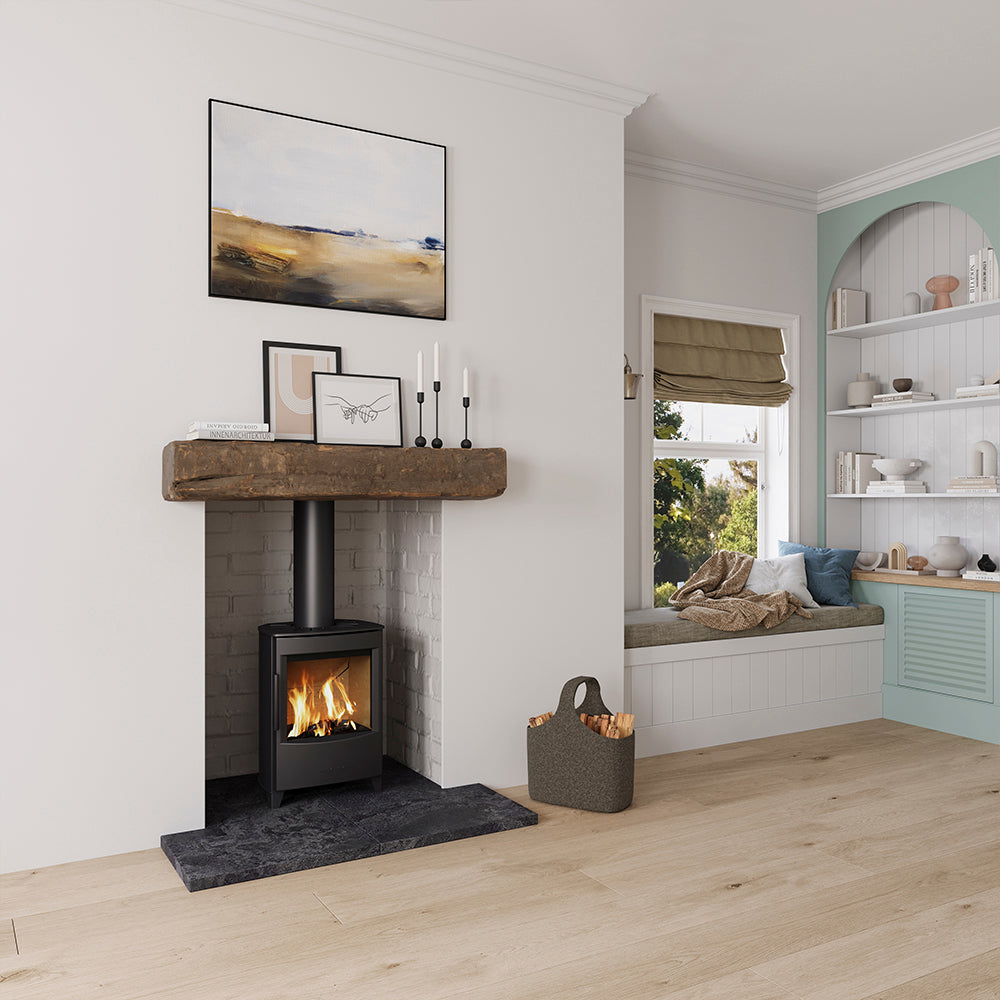 WIKING Mini 2 wood-burning stove in a room setting