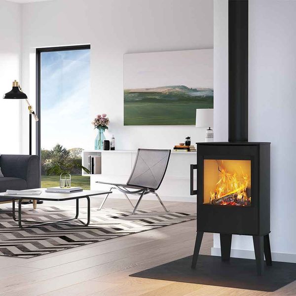 WIKING Mini 2 wood-burning stove in a room setting