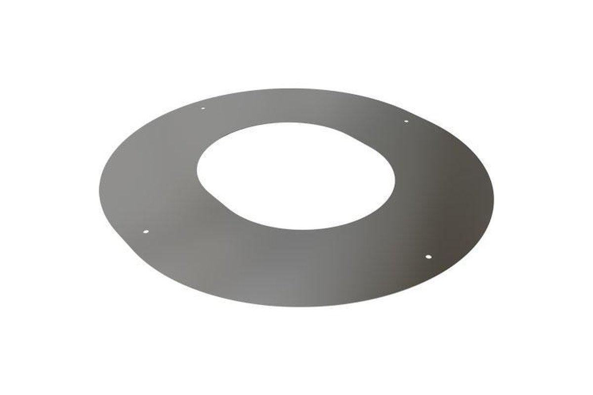 1 Piece Round Finishing Plate 45° (125mm)-Mi-Flues Ltd-The Stove Yard