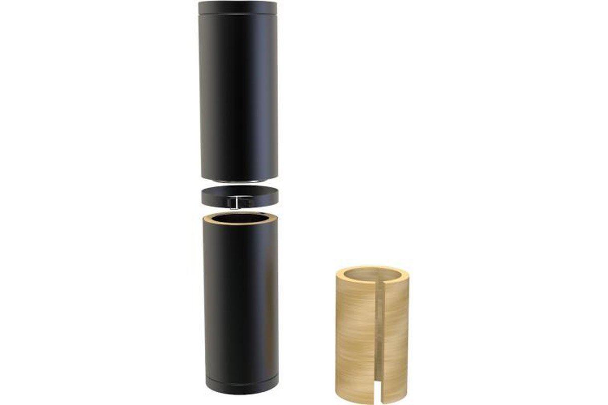 Adjustable Pipe 350-550mm (150mm) BLACK-Mi-Flues Ltd-The Stove Yard