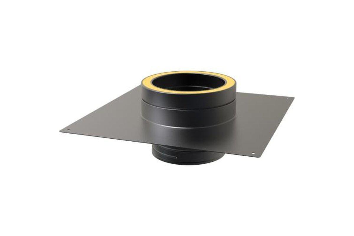 Chest Mounting Plate (150mm) BLACK-Mi-Flues Ltd-The Stove Yard