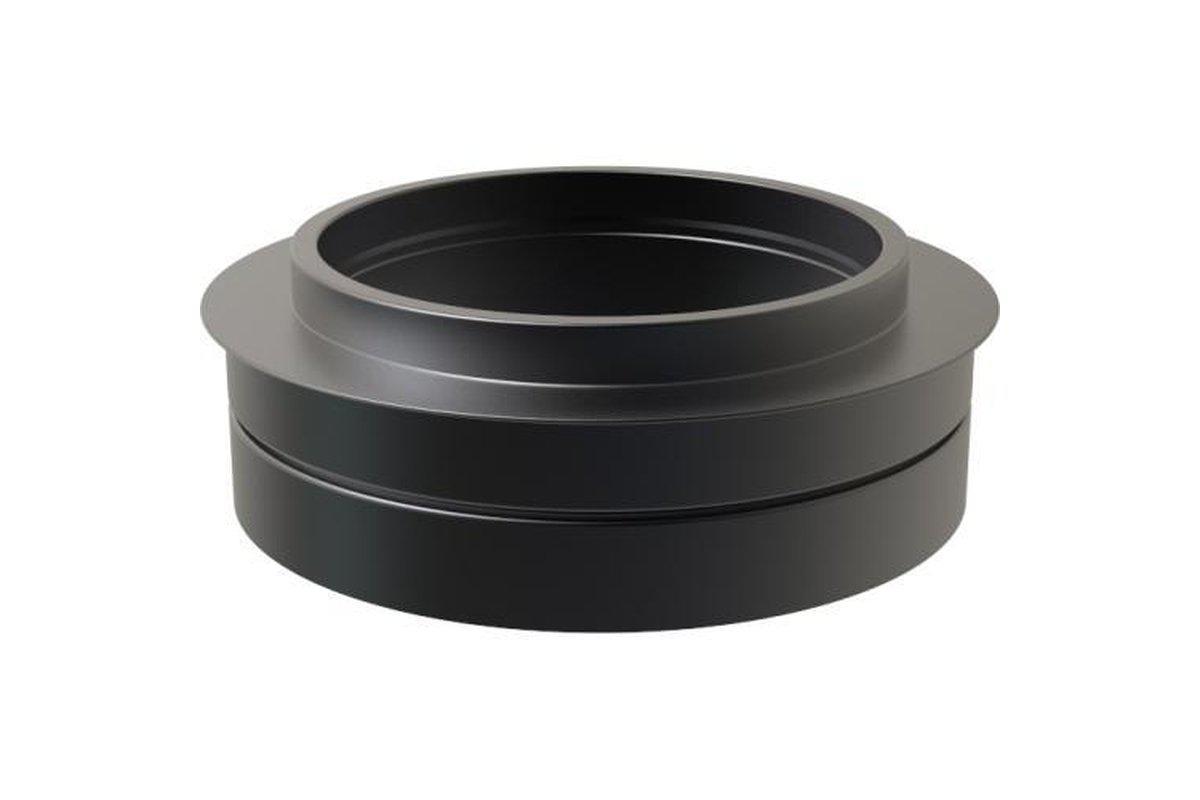Insulation Cover Plate (125mm) BLACK-Mi-Flues Ltd-The Stove Yard
