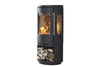 Morso 7443 with log storage-Morso Stoves-The Stove Yard