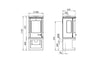 Morso 7943 with log storage-Morso Stoves-The Stove Yard
