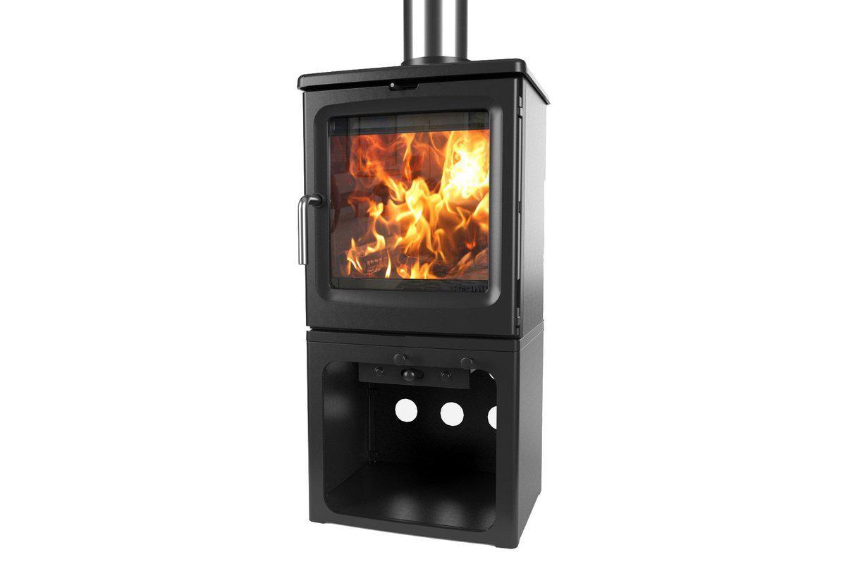 Peanut 5 Tall 5.0kW Wood Burning Stove-Saltfire Ekol-The Stove Yard