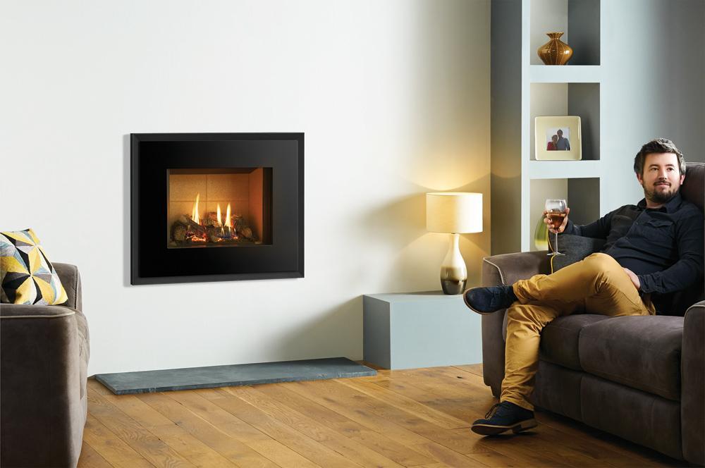 Riva2 500 Evoke Glass Black-Stovax Gazco-The Stove Yard