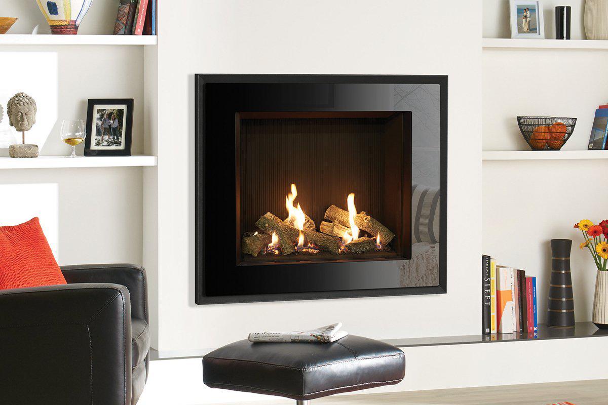 Riva2 750HL Evoke Glass - Black Glass-Stovax Gazco-The Stove Yard
