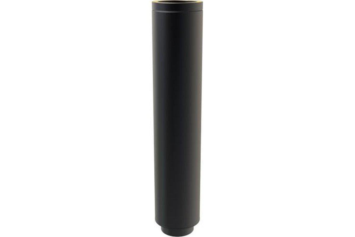 Starter Length 1000mm (125mm) BLACK-Mi-Flues Ltd-The Stove Yard