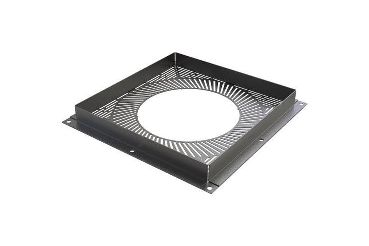 Ventilated Firestop Plate (BLACK) (125mm)-Mi-Flues Ltd-The Stove Yard