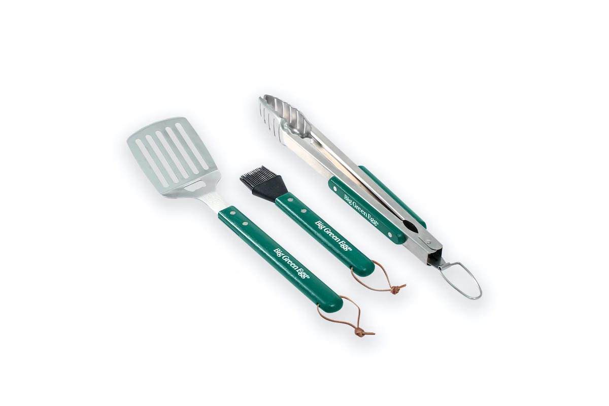 Stainless BBQ Tool Set with Wood Handles - The Stove Yard